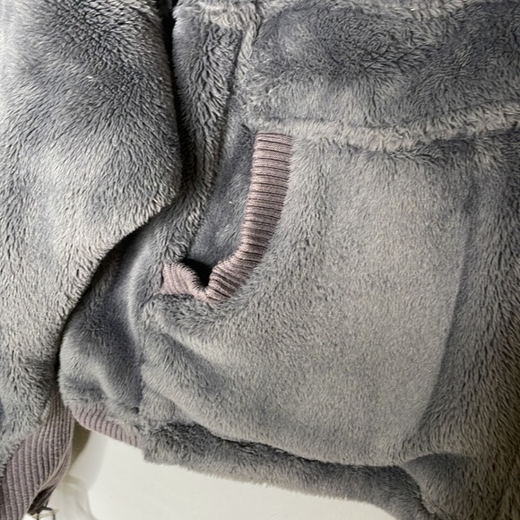 FP MOVEMENT SEEING STARS OVERSIZE FLEECE COZY GRAY SHORT JACKET SZ XS-S - Picture 6 of 12